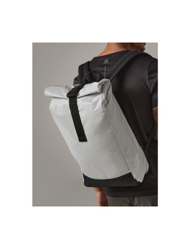 B-BG138-Reflective Roll-Top Backpack